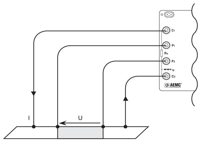Test lead connection