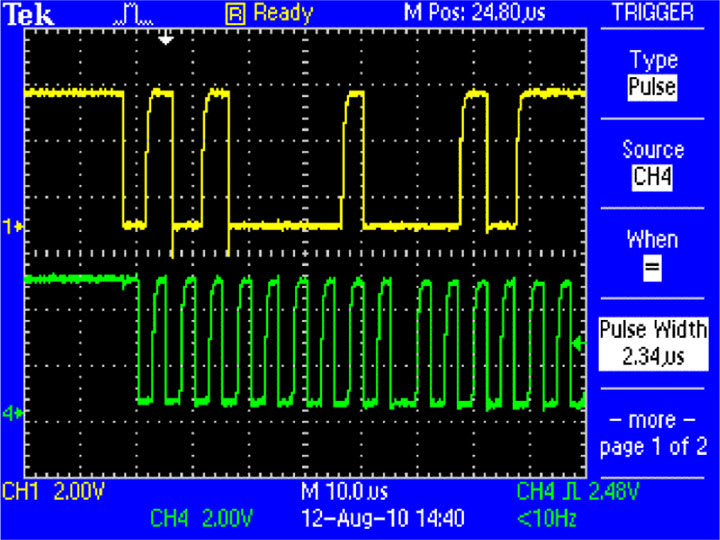 Oscilloscope Numérique 200MHz - 4 voies : TDS2024C