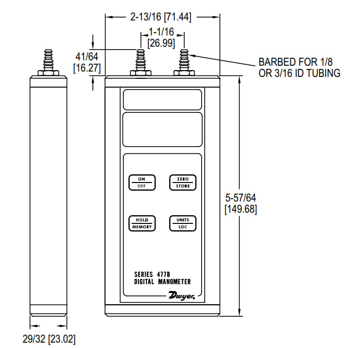 Dwyer 477B2 Handheld Digital Manometer TEquipment