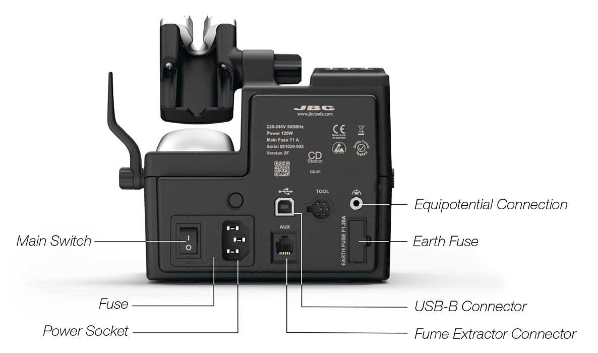 JBC CDE-2BQA - Compact Series Station with Soldering Assistant (Includes  T245 Handle); 230 VOLT VERSION