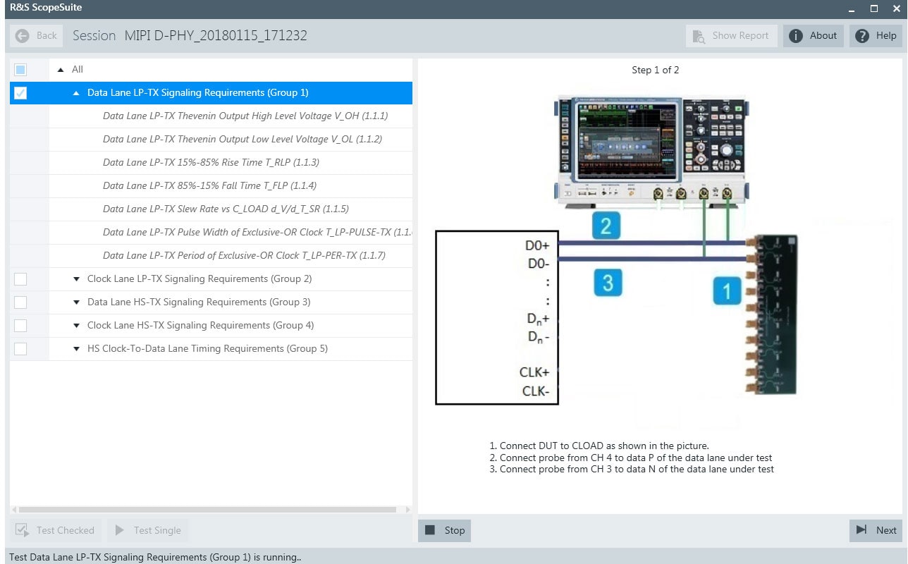 Ease-of-use with images-based guided test steps