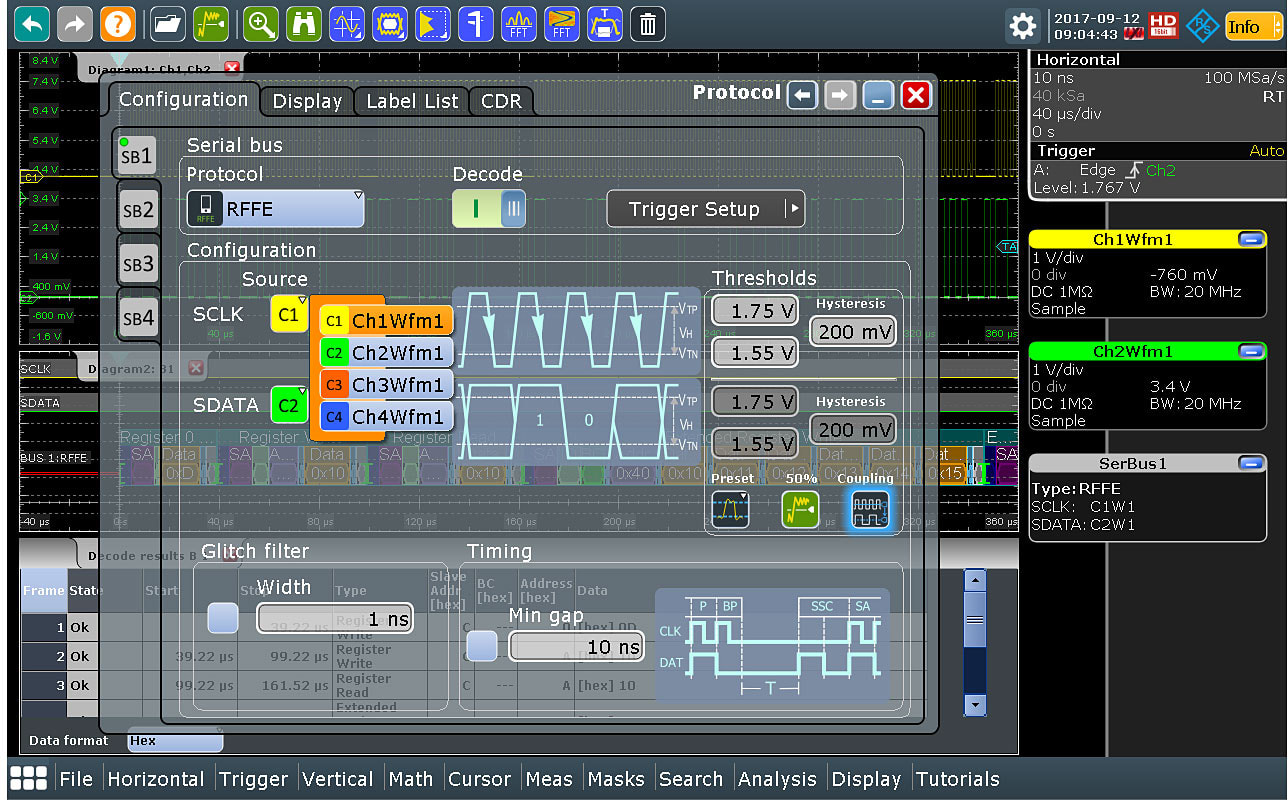 Bus setup in seconds from the app cockpit