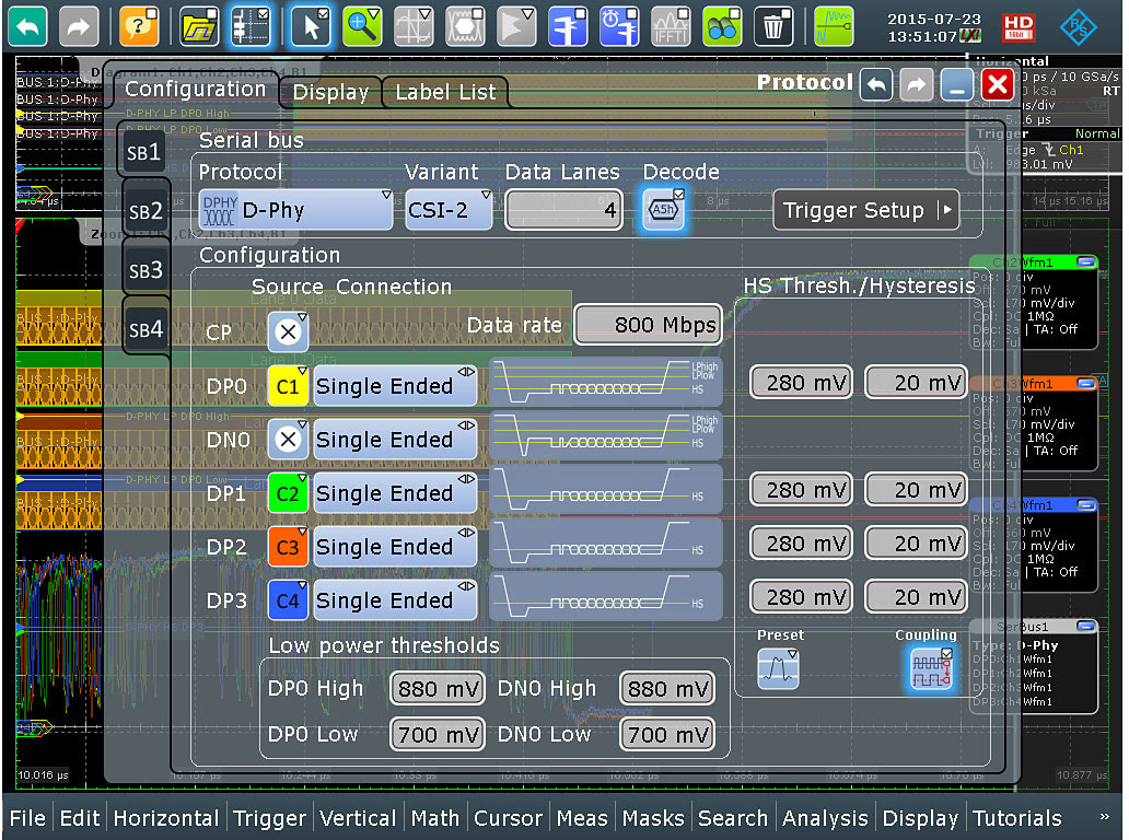 Bus setup in seconds starting from the app cockpit