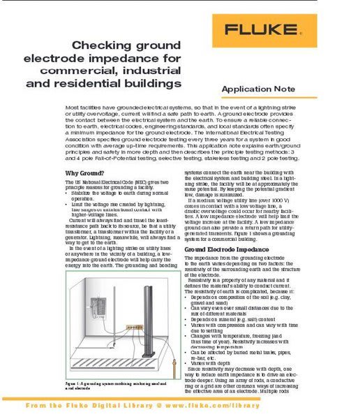 Checking Ground Electrode Impedance