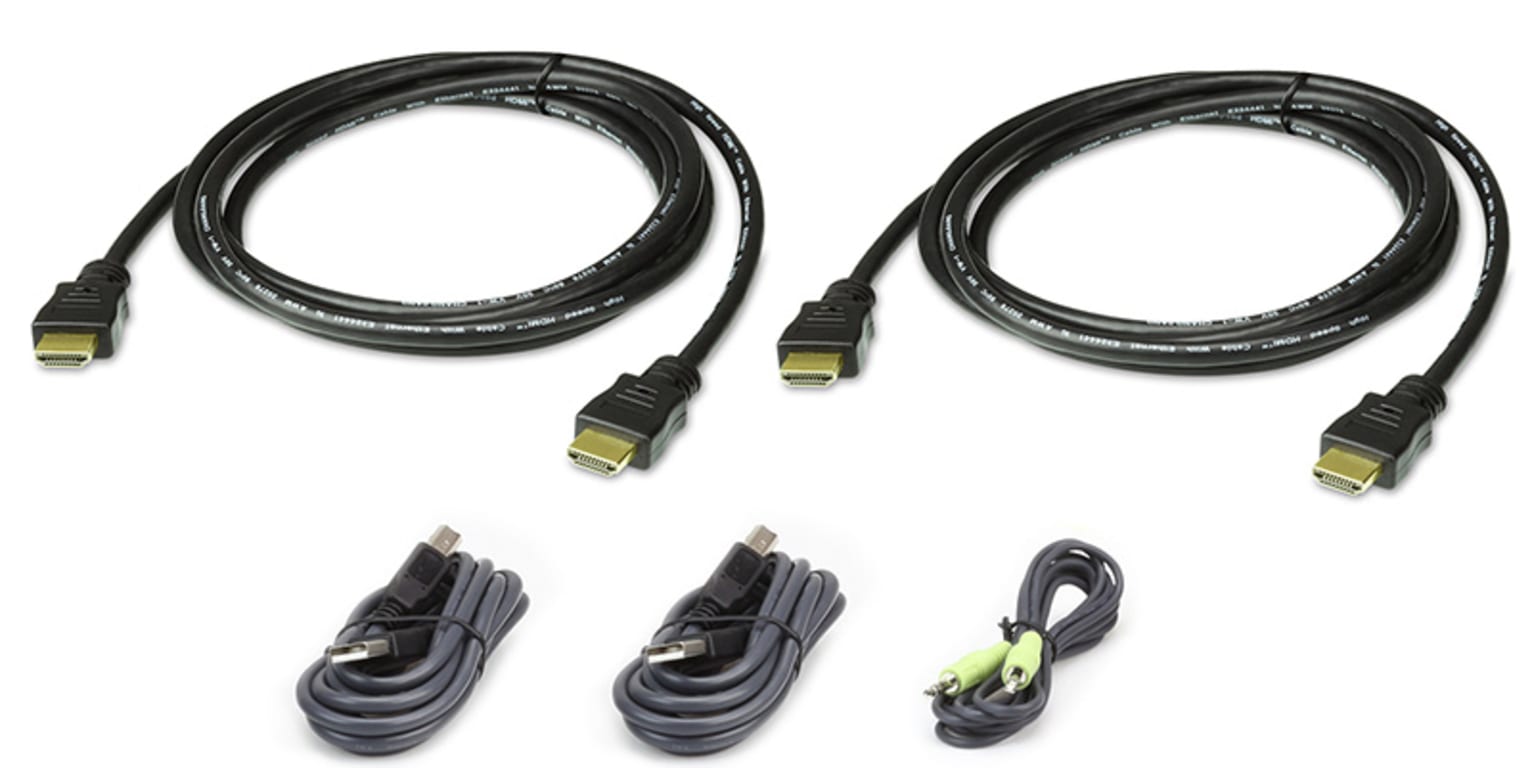 2L7D02UHX5 - 6Ft (1.8M) USB HDMI Dual Display Secure KVM Cable Kit - TAA  Compliant