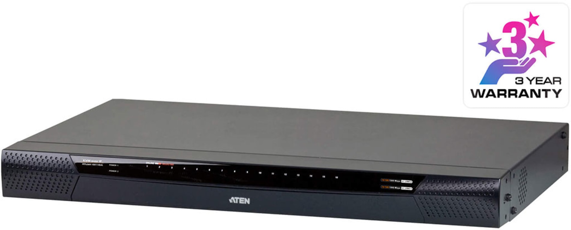 Aten KN1116VA 1-Local/1-Remote Access 16-Port Cat KVM over IP Switch  with Virtual Media (1920 x 1200) Touchboards