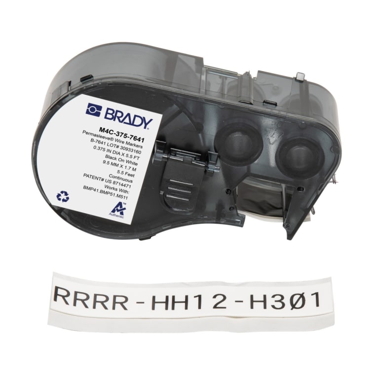 Brady M4C 375 7641 Heat Shrink Labels Zero Halogen BMP41 M5 brady-m4c-375-7641-heat-shrink-labels-zero-halogen-bmp41-m5