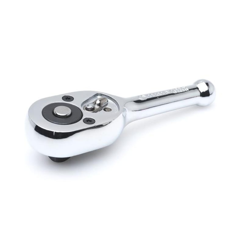 Crescent 3/8-Inch Drive 72-Tooth Quick Release Teardrop Ratchet – 8.5 Inch, Full Polish Chrome, CR38