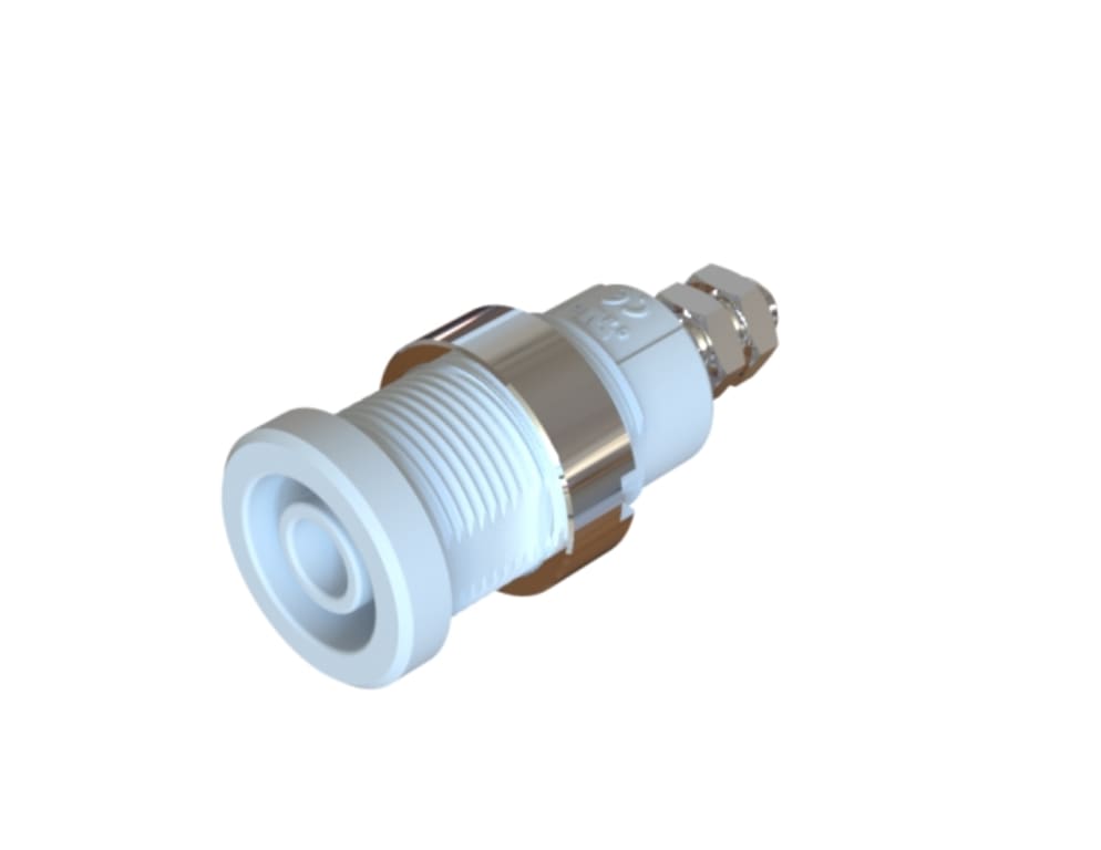 Cal Test CT4397-01-9 - 4mm Sheathed Jack, M4 Stud, Panel, UL, White ...