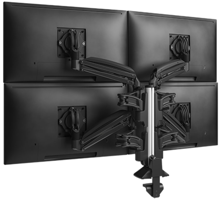 Chief KXC420B - KX Low-Profile Quad Monitor Arms, Column Desk