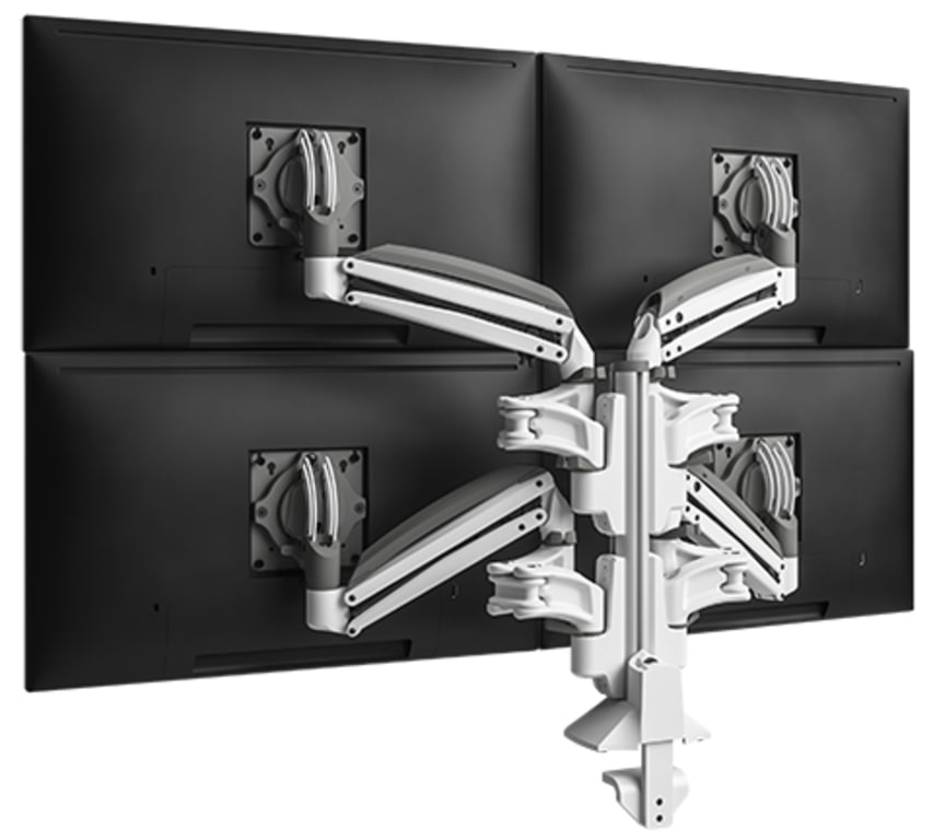 Chief KXC420W - KX Low-Profile Quad Monitor Arms, Column Desk Mount, White