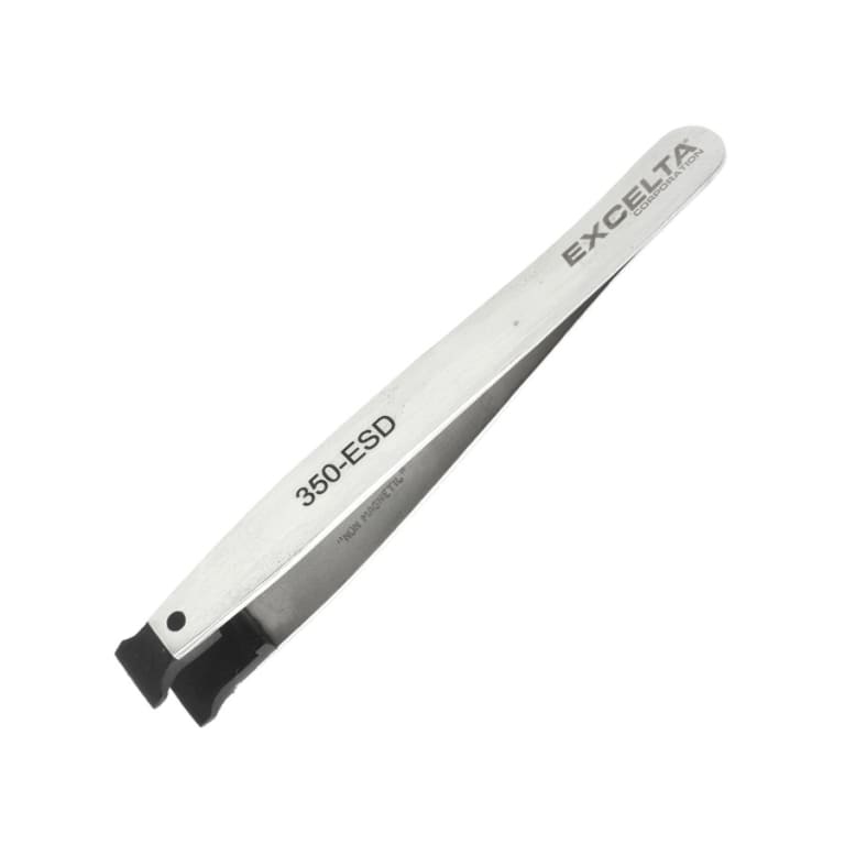 Excelta 350ESD Tweezers, Carbon Fiber Handling, ESD Safe TEquipment