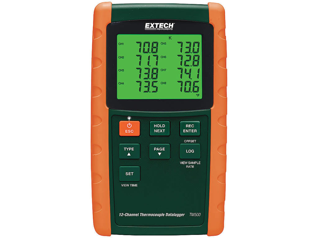 Extech TM500-NIST - 12-Channel Datalogging Thermometer w