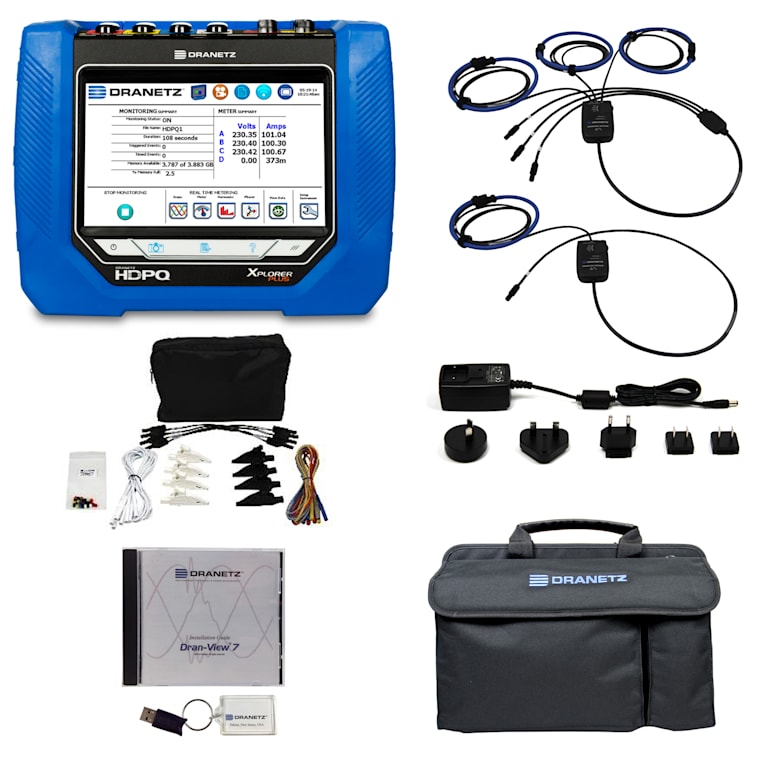 Dranetz HDPQ-P-XAFLEX3KPKG - Xplorer Plus Power Quality Analyzer