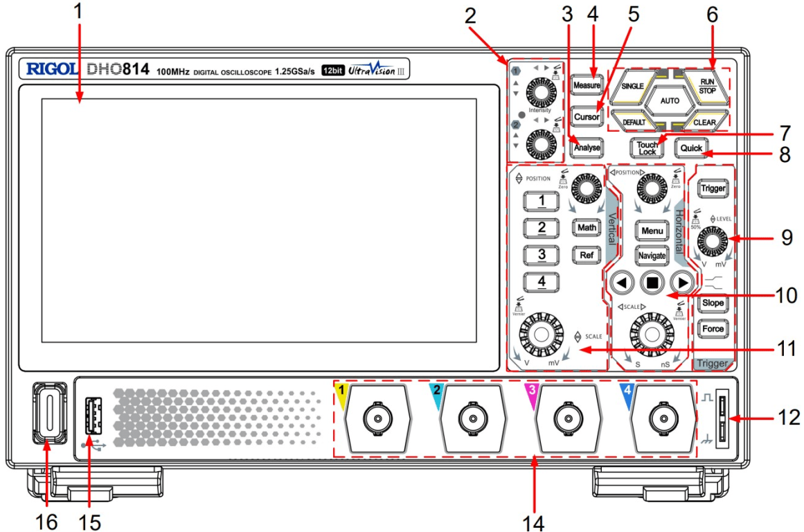 Rigol DHO814 Digital Oscilloscope (4 Channels / 100MHz) TEquipment