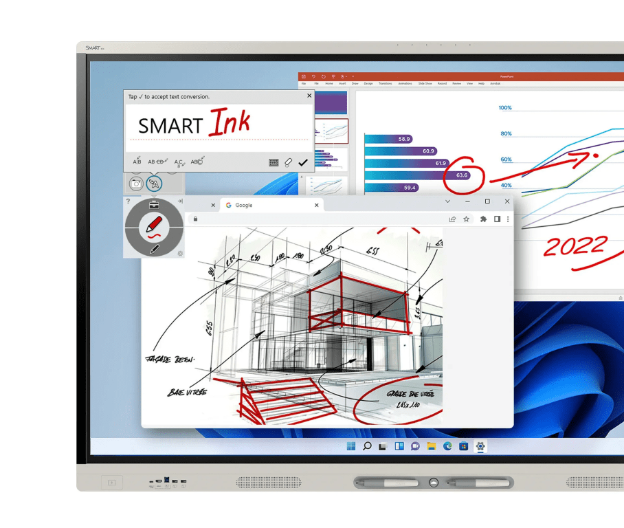 SMARTBOARD SBID-MX275-V3 - 75 Interactive Screen w/iQ, 4K UHD LED 60 Hz