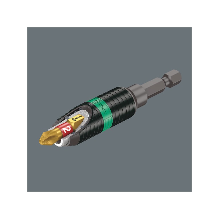 Wera 868/4 Imp DC Set 5 Bits Impaktor Quadri – #2 X 50mm – Per Viti A Bussola Quadrata