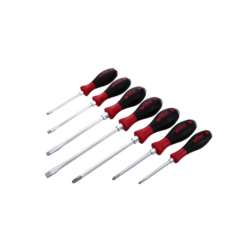 Wiha 53097 - 7 Piece SoftFinish X Heavy Duty Slotted & Phillips Screwdriver  Set