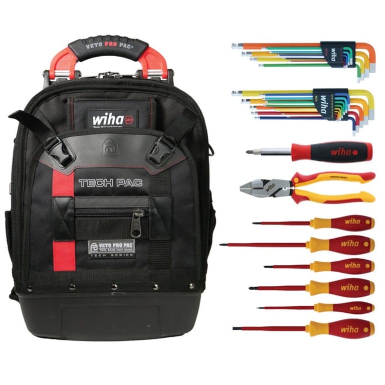 Wiha 91596 - 30 Piece Wiha Redstripe Tech Pac Tool Kit | TEquipment