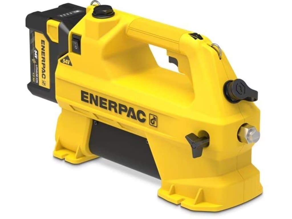 Enerpac SC1201MB Cordless Hydraulic Pump, 54V, 1L, 3/2 Man, 2 Batt