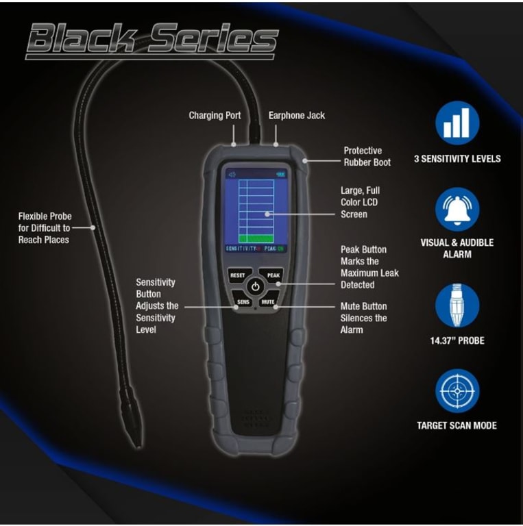 Mastercool 55600 Black Series Infrared Refrigerant Leak Detector