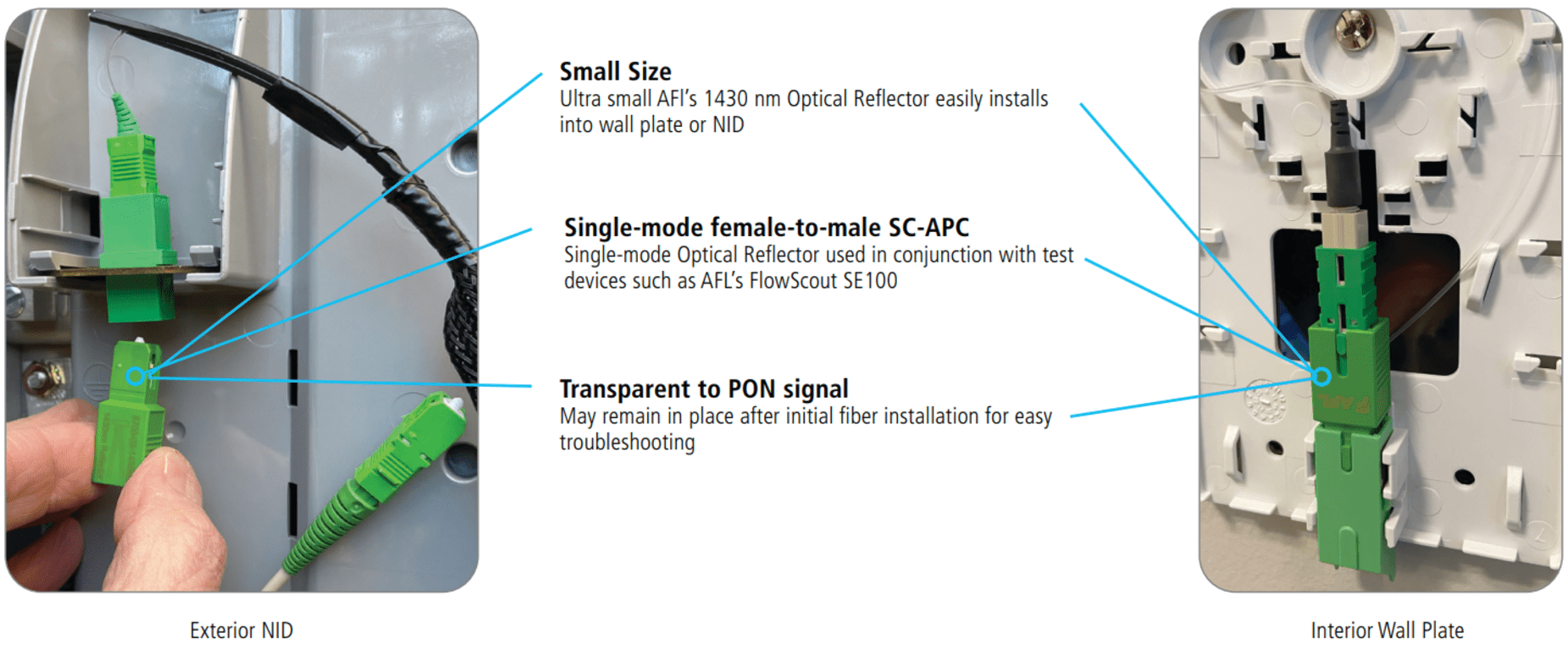 AFL 8700-03-1430MZ - 1430 nm Wavelength Optical Reflector, SC/APC ...