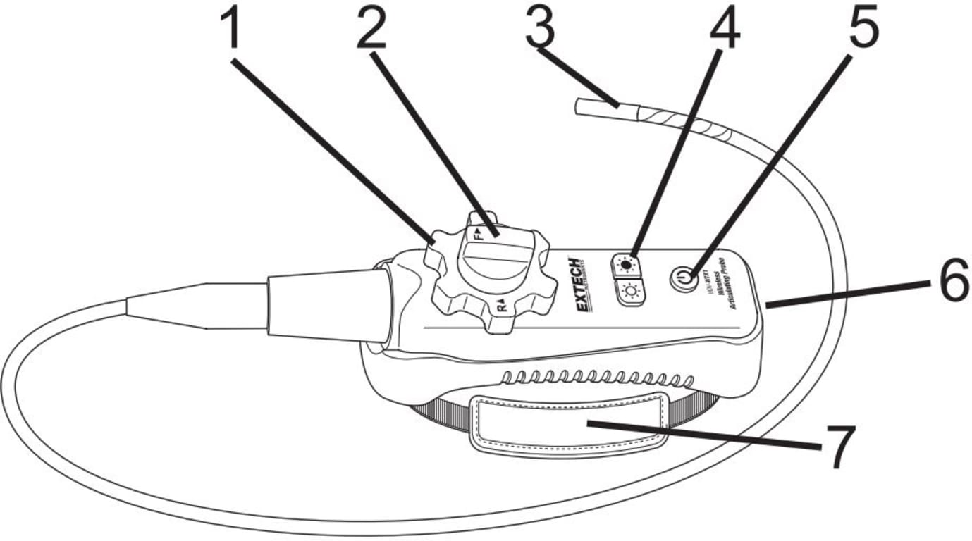 Extech HDV-WTX1L Borescope Probes and Camera Heads - Shaft Length: 1 M ...