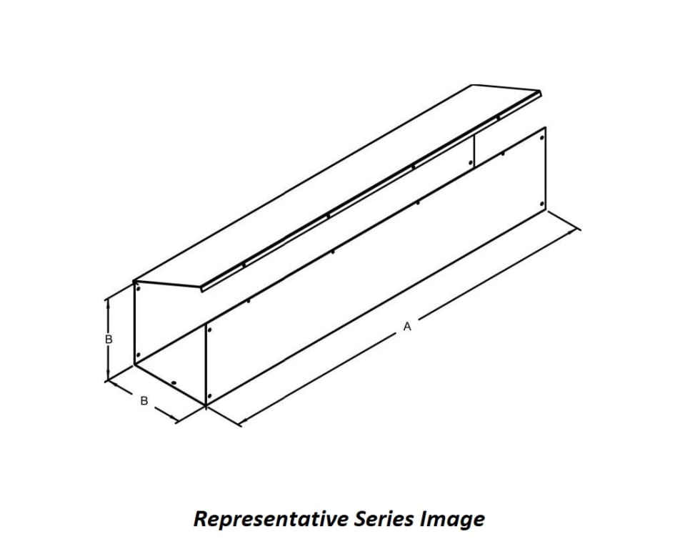 Hammond CWHingeCover Type 1 LayIn Wireway; Hinge Cover without Knock