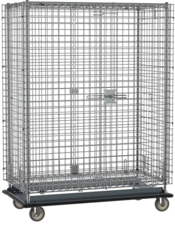 Metro qwikSLOT Heavy-Duty Mobile Security Shelving Unit (Chrome Finish ...