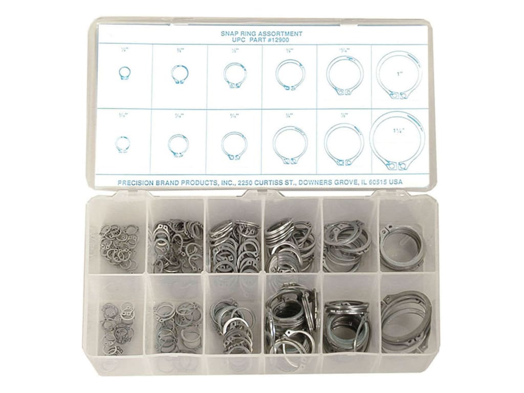 Precision Brand 12900 300 Piece Snap Ring Asst Tequipment 