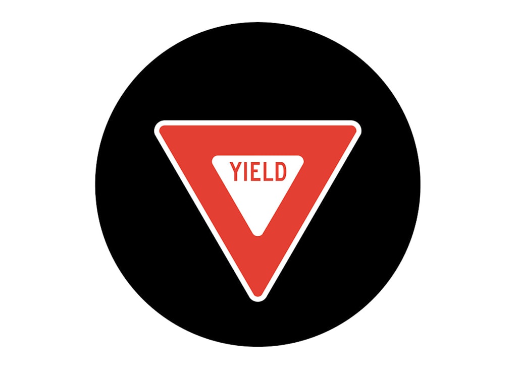 Data Led Yield Sign Brady 177653 Sign Slide, For LED Sign Projector, E-Size, YIELD, Red ...