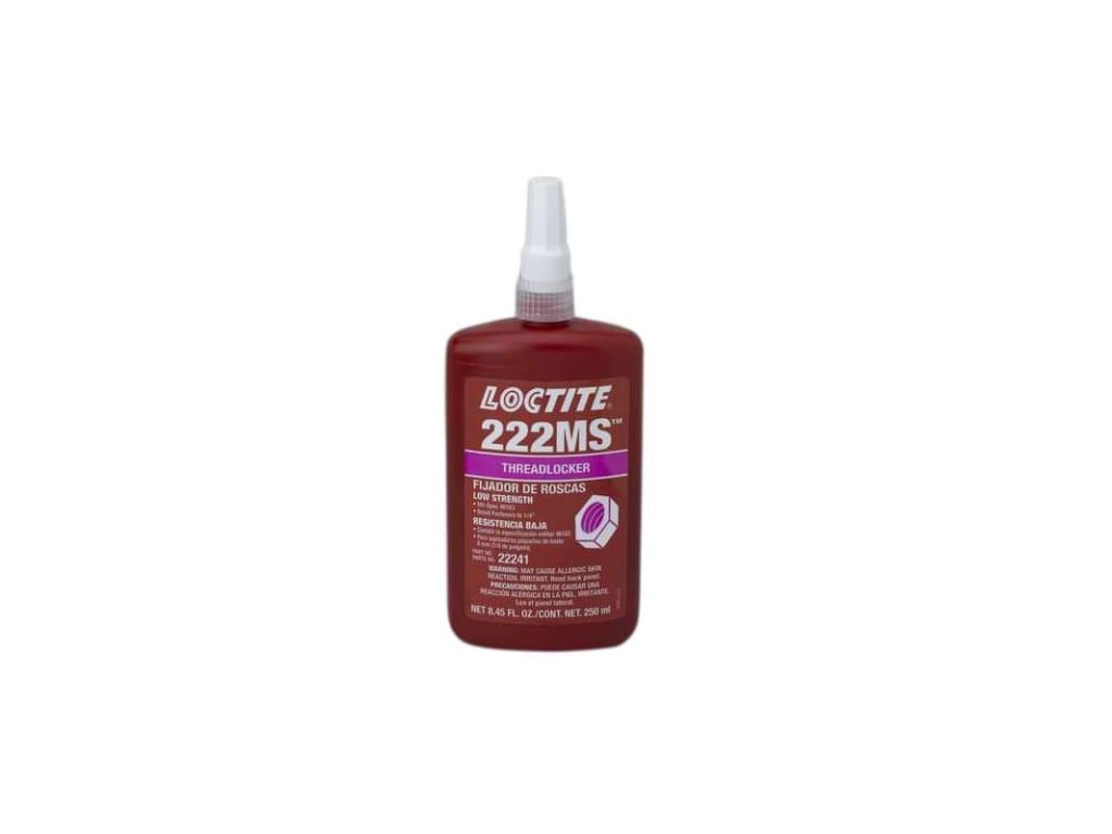 Loctite 222MS Threadlocker, Low Strength, Small Screw, 250mL Bottle