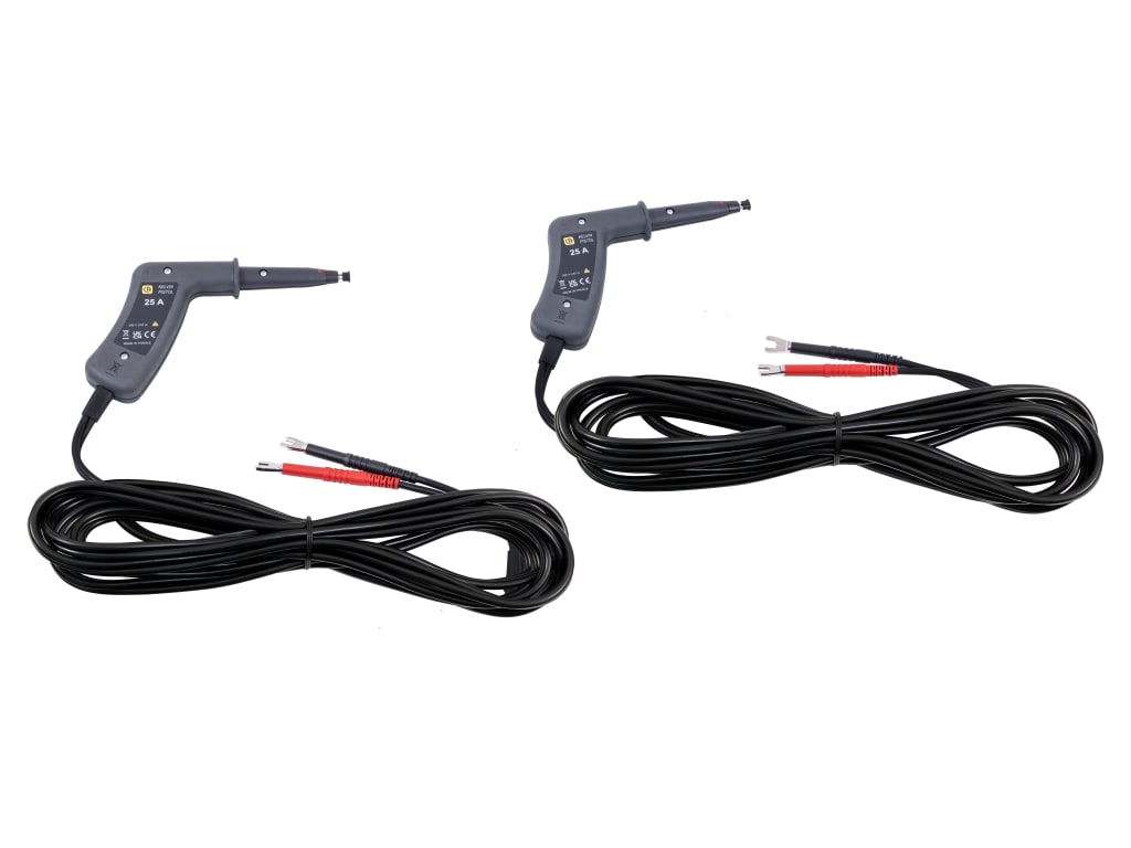 AEMC 2118.85 - Spring-Loaded 25A Kelvin Probes, Grip, 20-ft (Set of 2 ...