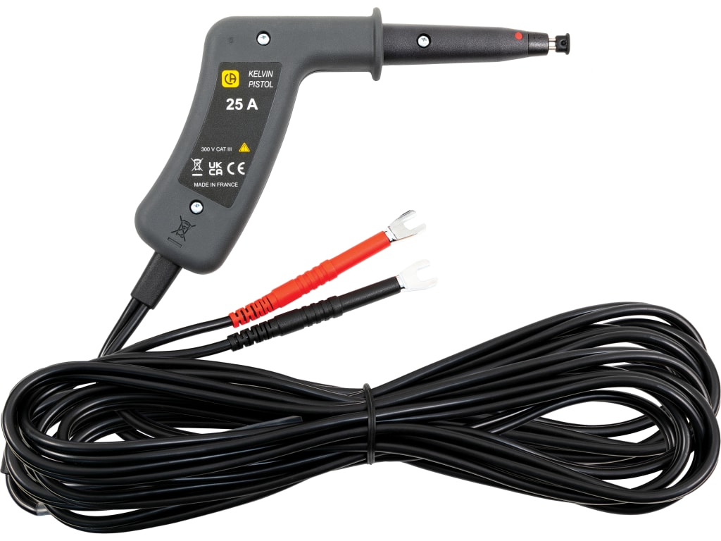 AEMC 2118.85 - Spring-Loaded 25A Kelvin Probes, Grip, 20-ft (Set of 2 ...