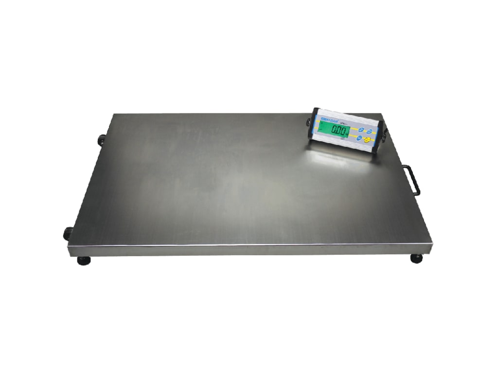 Adam Equipment CPWplus 150 – Bilancia Da Banco Per Pacchi, Portata 150kg, Leggibilità 50g, Piattaforma 300x300 Mm, Alimentazione A Batteria O Rete