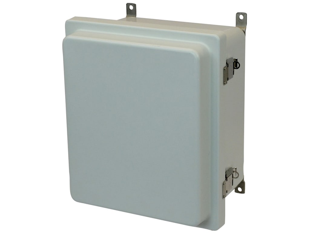 Allied Moulded AM1206RL 12x10x6 NEMA 4X Fiberglass Enclosure with  