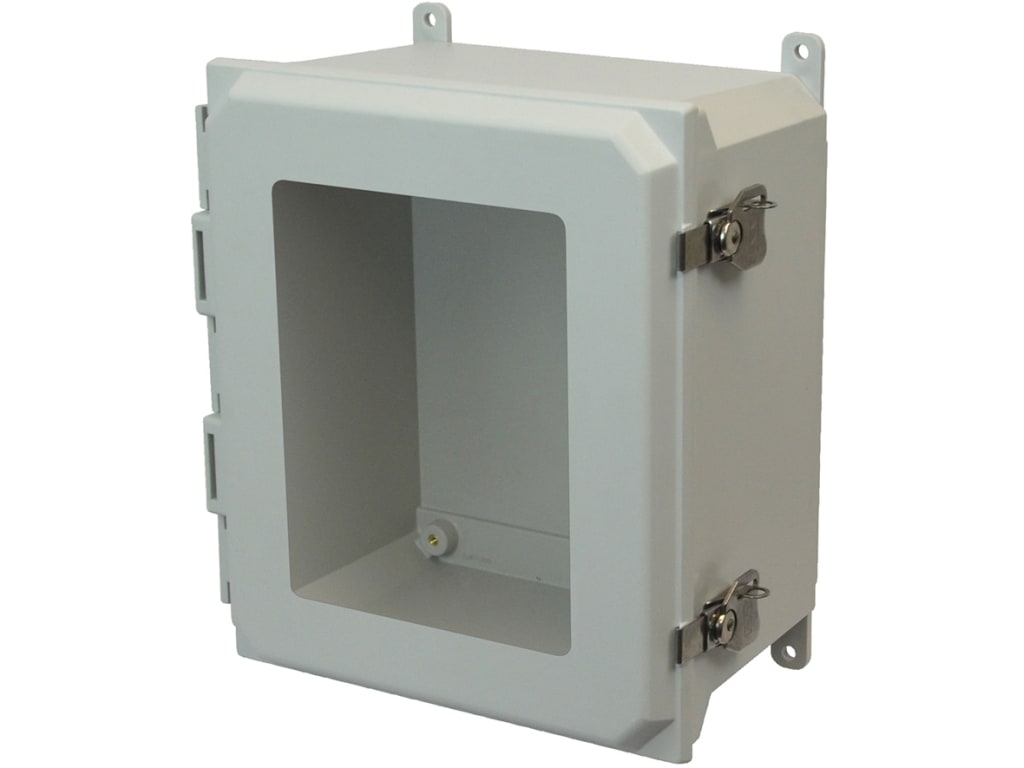 Allied Moulded AMU1648TW 16x14x8 NEMA 4X Fiberglass Enclosure with