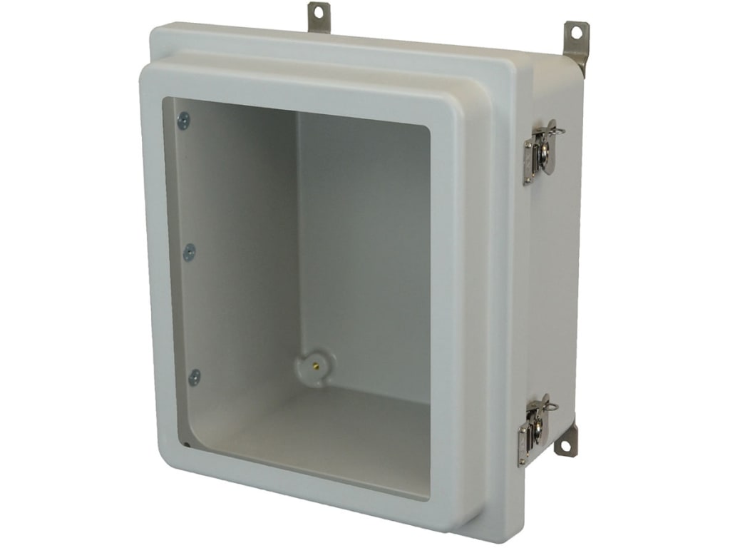 Allied Moulded AM1206RTW 12x10x6 NEMA 4X Fiberglass Enclosure with