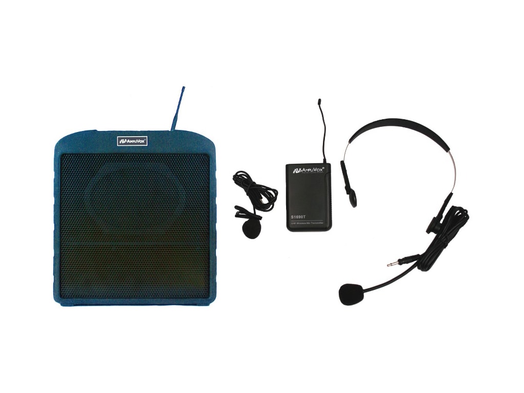 AmpliVox SW690 AirVox PA System with Headset and Lapel Microphone |  Touchboards