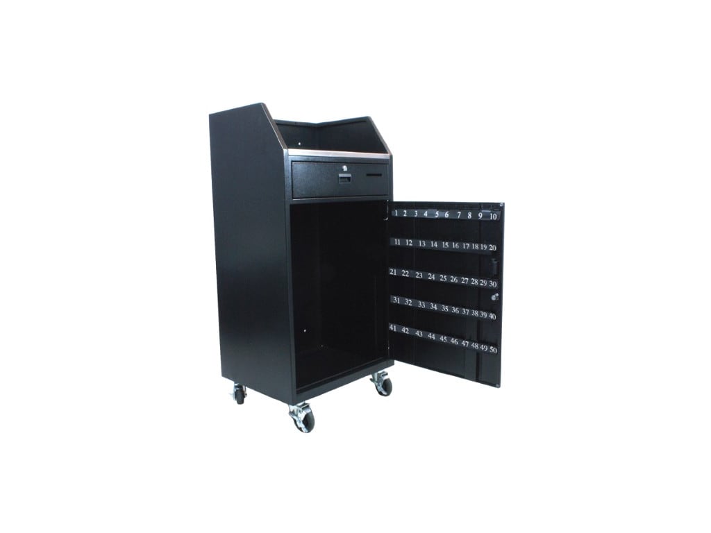 White Valet Podium - 100 Key Slot