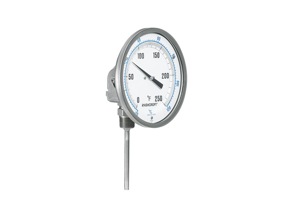 DuraChoice Industrial Bi-Metal Thermometer – 5" Face, 9" Stem, 0-250°F, With Calibration Dial
