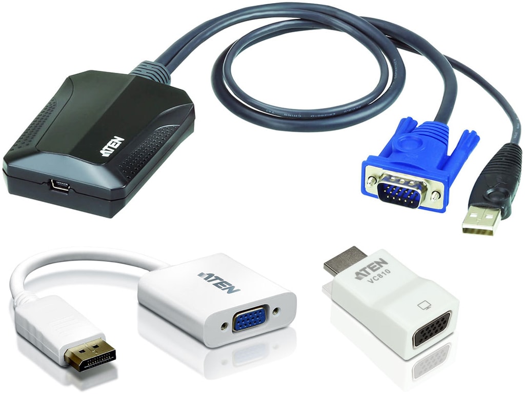 DisplayPort to VGA Adapter - VC925, ATEN Video Converters