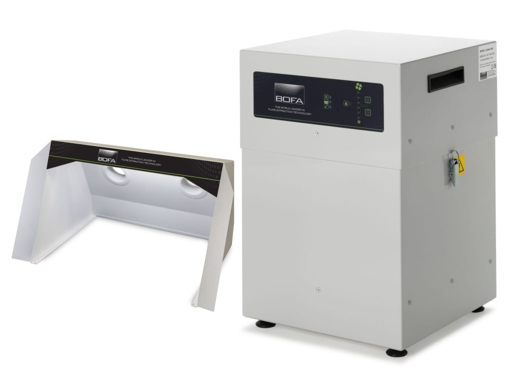 Bofa AD350 with FumeCAB 600 Fume Extractor and Partial Enclosure