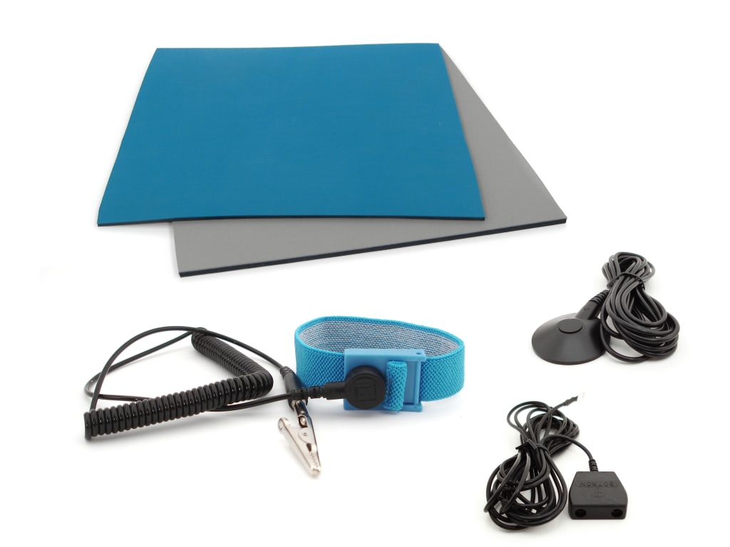 Botron B6124KIT ESD Workstation in a Box; with Floor/Table Mats, Wrist Strap and More TEquipment