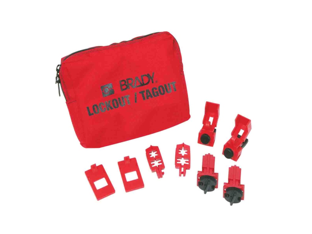 Brady 99300 120 277 Volt Breaker Lockout Pouch Kit w/out Padlocks