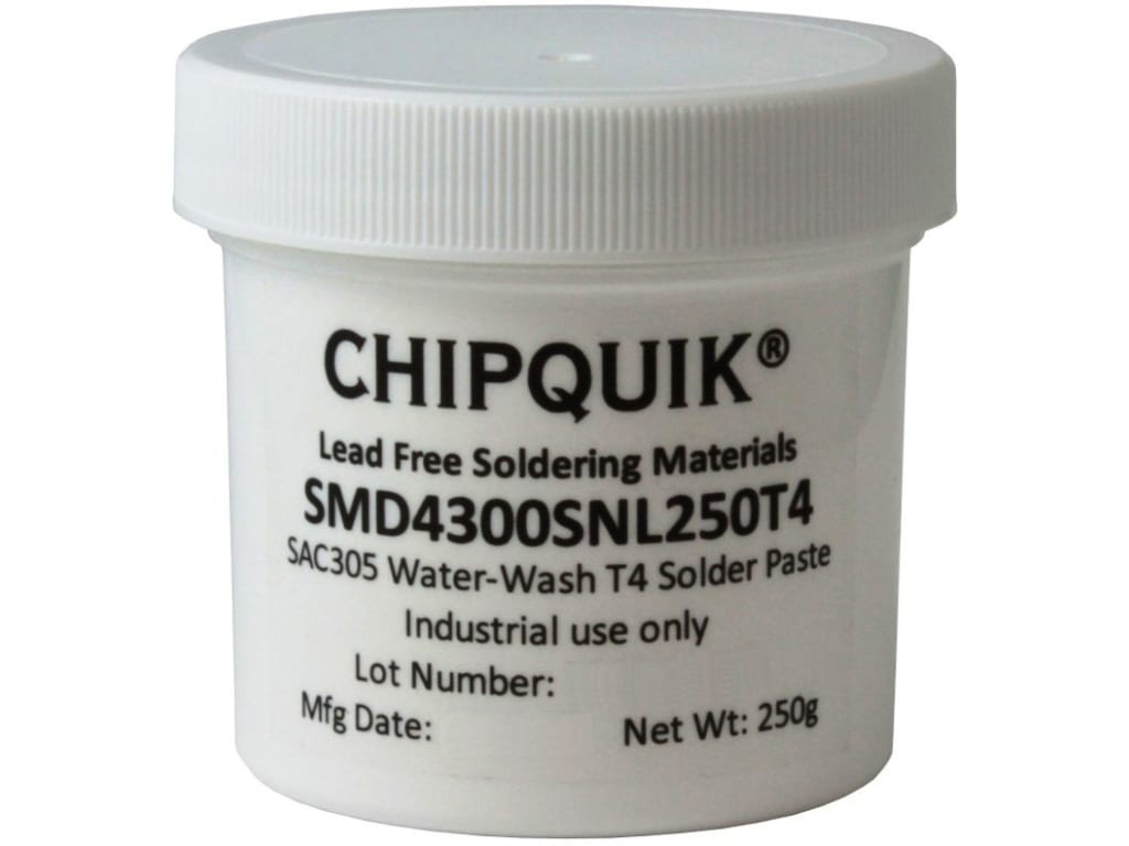 Chip Quik SMD4300SNL250T4 SAC305 Solder Paste / Water Washable, 250