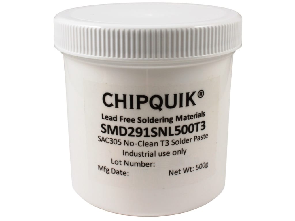 Chip Quik SMD291SNL500T3 Solder Paste in jar 500g (T3) TEquipment