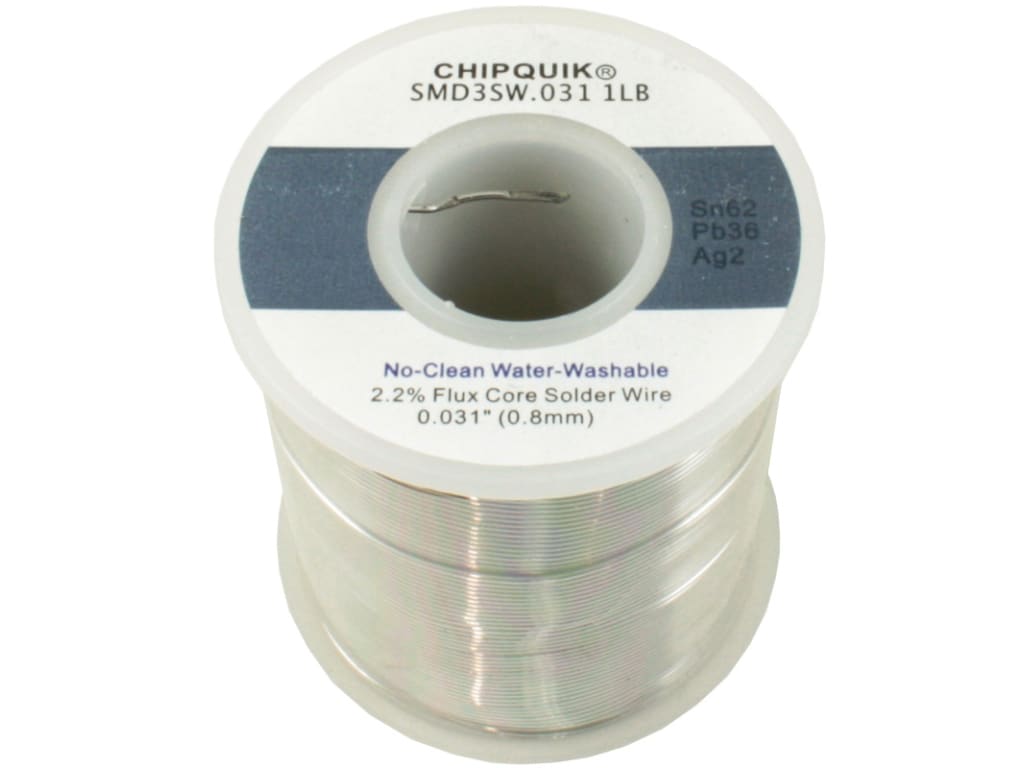 Chip Quik SMD3SW.031 1LB Solder Wire 62/36/2 Tin/Lead/Silver noclean