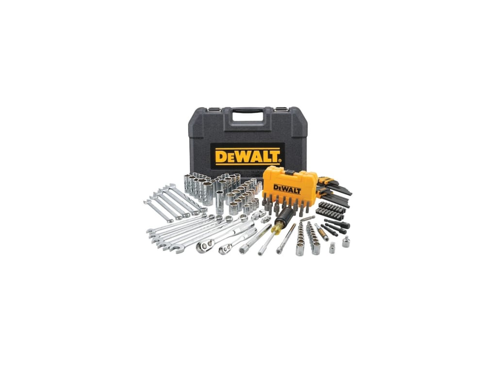 Dewalt DWMT73802 - Mechanics Tool Set, 1/4" & 3/8" Drive, 142 Pieces ...