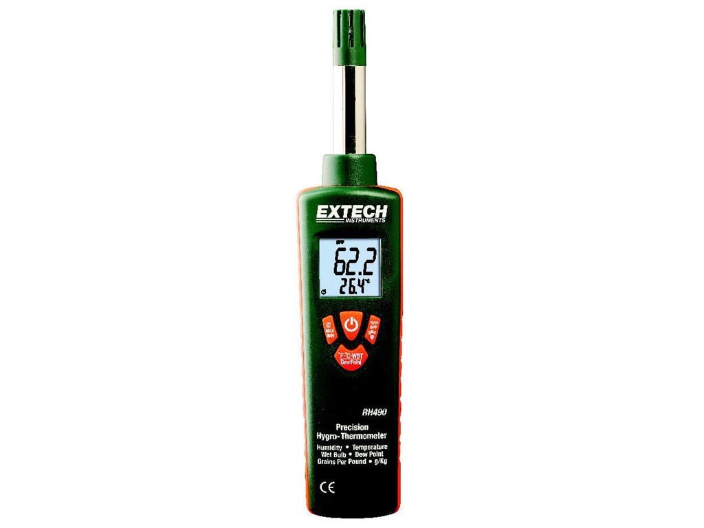 Extech RH490 Psychrometer - Style (Psychrometer): Hand Held, Accuracy ...